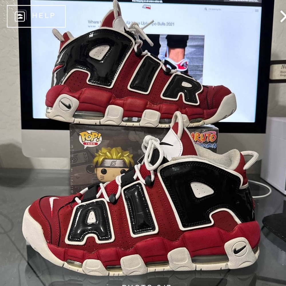 Nike Air More Uptempo '96 Hoops Pack 2021 Bulls Red White Black 
Mens size 11.5